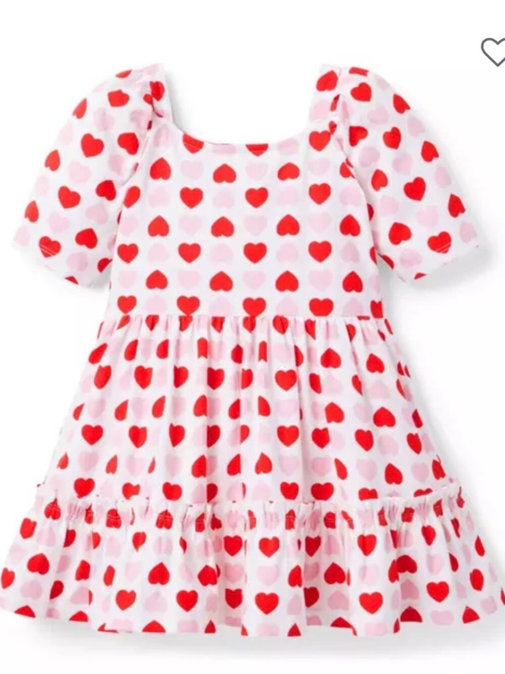 Janie & Jack heart puff sleeve dress size girls 10